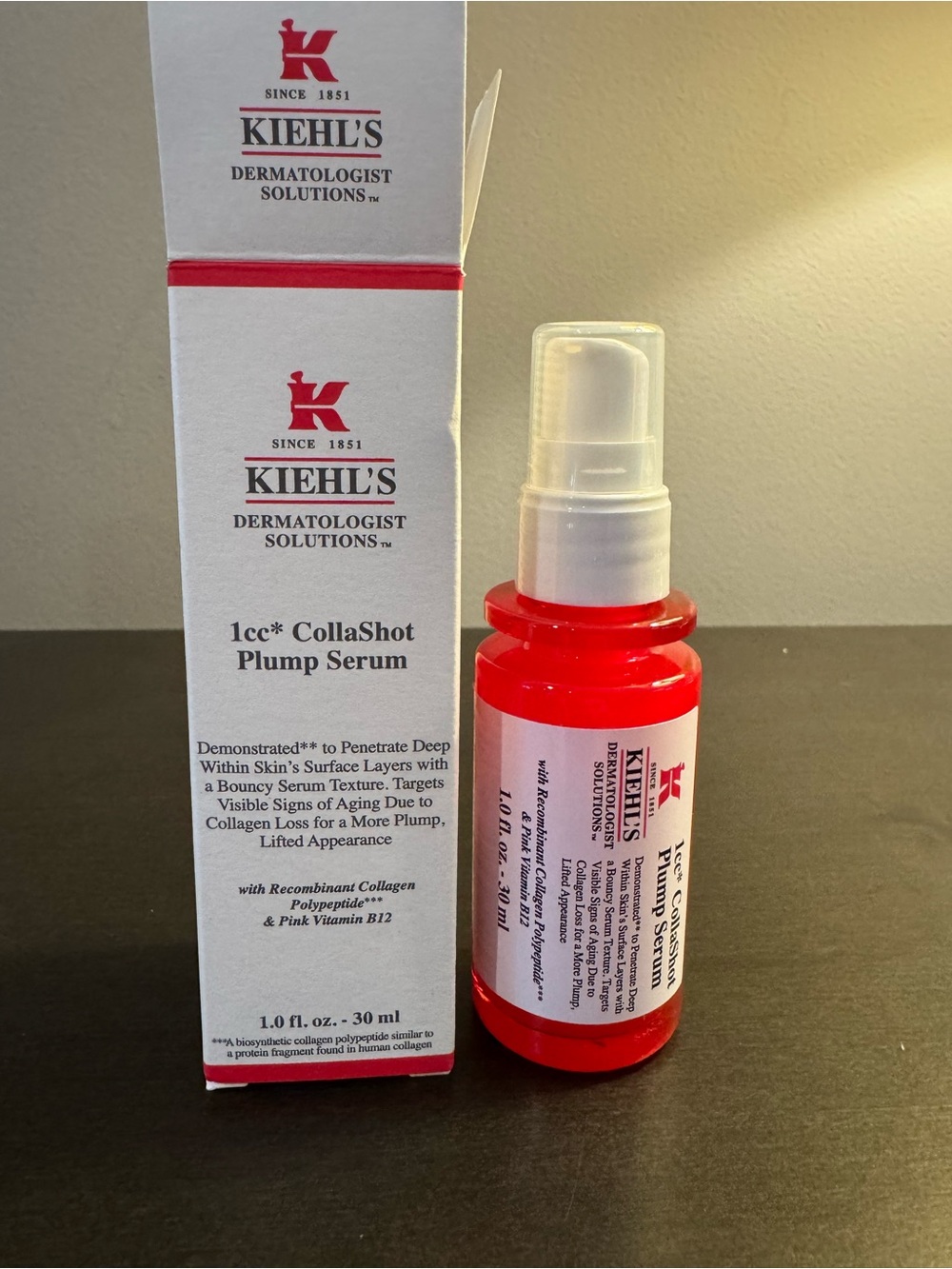 Kiehl’s Ice CollaShot Plump Serum 1 oz 30 ml Full Size NIB